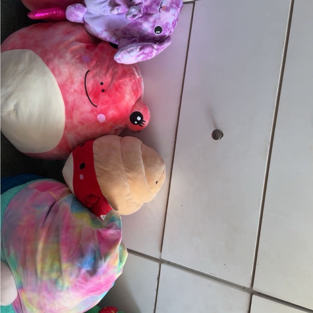 Squishmallows Pink and Purple Stuffed Animals